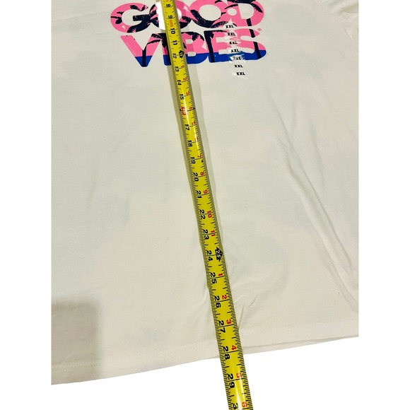 Life is Good Good Vibes Beach White NWT Long Sleeve Tee XXL Womens Casual Top - Picture 7 of 9